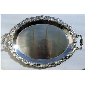 Plateau de service alimentaire poli miroir fait à la main vaisselle d'hôtel et de restaurant de qualité supérieure idéal pour les événements de mariage - Product Image 1