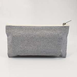 Pochette en toile de coton de luxe avec fermeture éclair colorée pour ranger photos, téléphones portables et articles de papeterie – Sac en matériau respirant – Vente en gros - Product Image 5