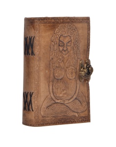 Charcoal Travel Regular Leather Journal Handmade Mother of Earth Vintage Antique Hand Embossed Diary Personal <b>Organiser</b> <b>Planner</b> - Product Image 6