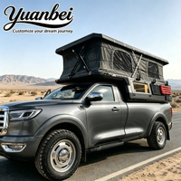 Boîte de camping en métal à coque rigide Elite pour camion, étanche, avec espace pour deux lits, idéale pour les voyages tout-terrain et les excursions.