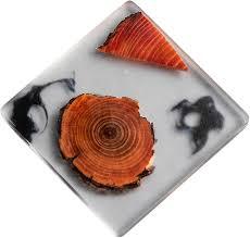 Juego de 3 Posavasos de Resina con Forma Cuadrada, Artículo de Uso Diario, para Decoración de Centros de Mesa - Product Image 2