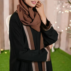 ชุดเดรสมุสลิมสีทึบแบบสุภาพสำหรับผู้หญิงเสื้อผ้าอิสลามชุดมุสลิมทรงหลวมแบบกำหนดเอง - Product Image 1