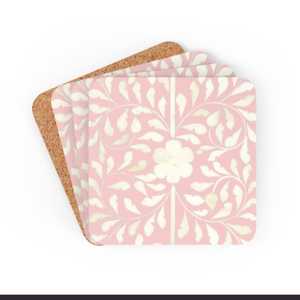 ที่รองแก้วไม้วอลนัททรงสี่เหลี่ยมคลาสสิกหรูหราพร้อมกล่องใส่ลายดอกไม้สีชมพูและสีขาวเป็นมิตรกับสิ่งแวดล้อม - Product Image 3