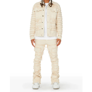 Pantalones de chándal para hombre en blanco, venta al por mayor, logotipo personalizado, deportes, jogging, gimnasio, pantalones de Jogger apilados, ropa de calle, Joggers, pantalones Cargo para hombre - Product Image 6