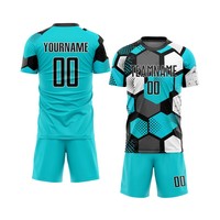 Tenue de football personnalisée par sublimation - Maillot à manches courtes imprimé et respirant avec services de fabrication en gros et de marquage personnalisé