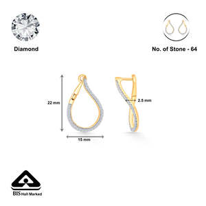 Pendientes de Oro Dew Whisper con Diamantes y Circonitas para Regalos de Boda, Fiesta o Compromiso - Product Image 5