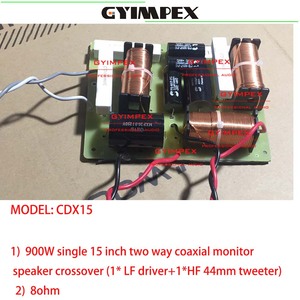 Filtre de haut-parleur de graves et réseau de crossover pour enceinte de monitoring de scène coaxiale de 15 pouces, pour boîtier vide, de fabricant chinois - Product Image 3