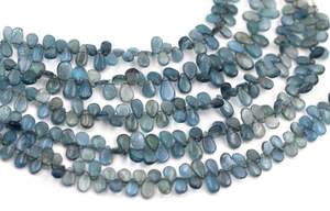 Handmade 8-Inch Smooth Teardrop Pear Shape <b>Beads</b> Unique and Elegant Natural Moss Aquamarine <b>Stone</b> <b>Beads</b> - Product Image 5