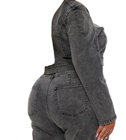 Blouson en jean unisexe 2026 Printemps Vintage Coton Coupe-vent Respirant Séchage rapide Longueur standard Manches longues Vêtement d'extérieur Avant