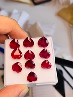 Rubis naturel chauffé, taille cœur, qualité AAA, pierre précieuse au lustre exceptionnel, coupe parfaite, certifié IGI pour la fabrication de bijoux