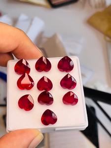 Piedra preciosa de calidad AAA con corte de corazón calentado y tratado de rubí natural con excelente brillo perfecto corte y fabricación para cualquier fabricación de joyas - Product Image 4