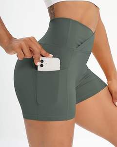 Haute tendance Yoga femmes courtes taille croisée Active Gym 100% Polyester extensible Yoga avec une qualité élevée et supérieure - Product Image 2