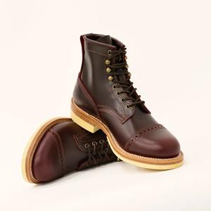 Chaussures de moto en cuir véritable, bottes d'hiver pour hommes, cuir de vachette de qualité supérieure, bottes courtes personnalisables - Product Image 2