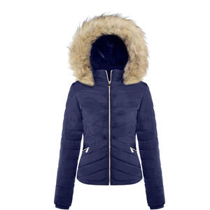 Veste à capuche en fausse fourrure pour femmes Vêtements d'hiver Veste d'hiver à capuche en fausse fourrure à manches longues pour femmes Personnalisée - Product Image 1