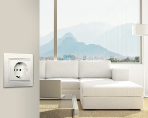 Presa 2P+E con serranda bianca, serie Europa (Solera ERP60U) - Product Image 2