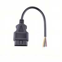 Cable de extensión OBD2 de 16 pines macho a hembra, arnés de cables de PVC universal de 50cm con montaje en panel para herramientas de diagnóstico automotriz