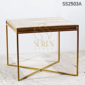 Mesa de madera maciza de aspecto clásico de diseñador, mesa de restaurante hecha a mano india, mesa de madera hecha a mano de hierro - Product Image 4