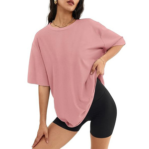 T-shirts pour femmes Vêtements à manches courtes Polyester Élastique T-shirts pour femmes T-shirts pour femmes personnalisés de haute qualité avec strass - Product Image 1