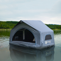 Tente gonflable sur le toit Tentes d'extérieur Imperméable à l'eau Shell Wing Grand espace interne Empêcher les chocs Tente de glamping OEM facile à utiliser