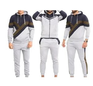 Venta caliente Sweat Suit 2 piezas personalizado Unisex Sport Jogging trajes lisos hombres al por mayor deporte personalizado Jogging Wear chándales conjunto - Product Image 5