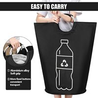 Poubelle de recyclage de collecteur de bouteilles 85L pour bouteilles en verre en plastique Poubelle de recyclage extérieure avec poignée en aluminium