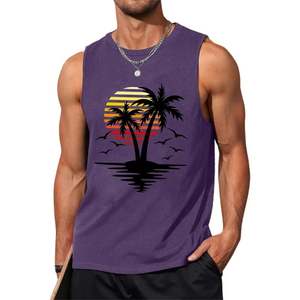 Débardeur de haute qualité Muscle Fit 100% coton côtelé débardeur hommes Gym entraînement Streetwear T-Shirt sans manches - Product Image 3