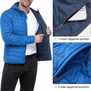 Veste matelassée imperméable d'hiver à col montant pour hommes Veste matelassée pour l'extérieur Veste matelassée personnalisée pour hommes téléchargée par Dress Sports - Product Image 4