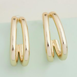 Boucles d'oreilles créoles géométriques tendance 143897 - Accessoire élégant et unique - Product Image 3