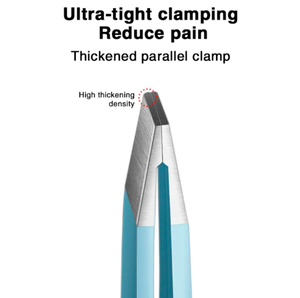 Hot Custom Logo 4 PCS Set of Slanted Pointed Flat Trimming Stainless Steel Eyebrow & Eyelash Tweezers Applicator By ANAAIF - Product Image 2