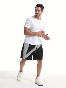 Custom Logo Men's Gym Shorts Streetwear Knitted Plain Microfiber Sport Shorts <b>Drawstring</b> Different Colors Casual Comfortable - Product Image 6