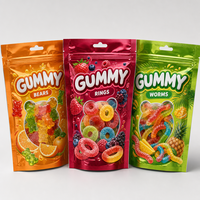 Bonbons gélifiés comestibles 3,5g, sachets Mylar, design personnalisé, impression numérique, sachet refermable à fermeture éclair, pochette autoportante