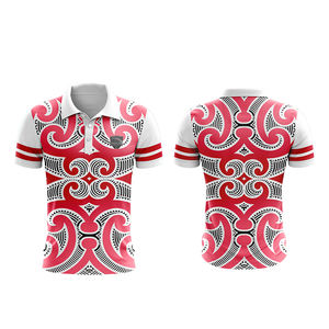 Polo de hombre con estampado cultural vibrante con diseño de sublimación completa No se requiere MOQ Entrega global rápida para ropa de equipo - Product Image 3