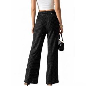 Pantalons pour femmes, mode décontractée 2025, strass, vêtements de rue, légers, en vente - Product Image 2
