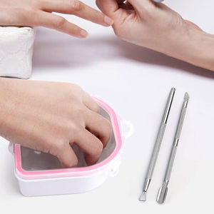 Fabricante de Pakistán, Lima de pie de doble punta, empujador de cutículas de uñas, piedra de acero inoxidable, moda profesional, duradero, esmalte de callos - Product Image 2