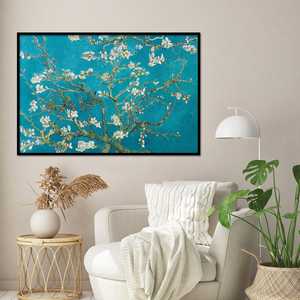 Póster Mandelblten de Vincent Van Gogh de 1890 en marco negro - Product Image 1