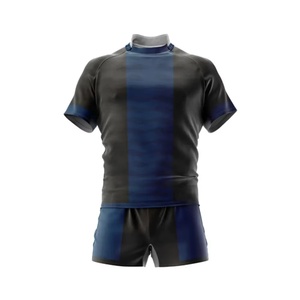 Conjunto de Camiseta y Pantalones Cortos de Rugby Transpirables para Hombre, Tallas Grandes, Sublimados, 100% Poliéster, Secado Rápido, Protección UV, Uniforme Deportivo - Product Image 3