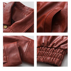 Chaqueta de Invierno para Hombre de Cuero de Alta Calidad al por Mayor, Chaqueta Impermeable Duradera con Cuello Alto de Lona - Product Image 4