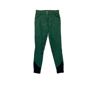 Ventes chaudes, pantalon d'équitation en coton et silicone vert foncé unisexe, logo personnalisé, tissu extensible de haute qualité, équitation - Product Image 1