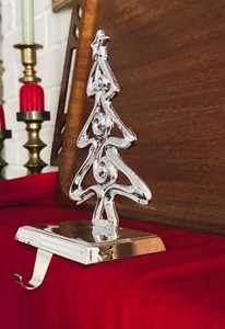 Silver Handmade Metal Tree <b>Stocking</b> <b>Holder</b> For Decor in Christmas in Best Price - Product Image 3