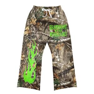 Fermeture à glissière personnalisée hommes grande taille hiver transfert de chaleur imprimé 100% coton polaire respirant à manches longues Camo ensembles confortable - Product Image 3