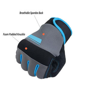 Unisex Adult Heavy-Duty Breathable LED Work <b>Gloves</b> <b>Touch</b> <b>Screen</b> Compatible Flexible Traffic Safety Work <b>Gloves</b> - Product Image 2