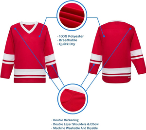 Vente en gros OEM maillots de hockey sur glace personnalisé Pro Team uniforme sublimation séchage rapide durable polyester vêtements d'équipe professionnels - Product Image 3