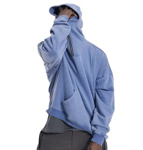 Sweat à capuche vintage de haute qualité 430gsm délavé à l'acide Streetwear personnalisé pour hommes-pour l'automne - Product Image 1
