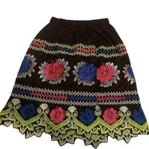 Meilleure jupe courte A-Line pour femmes broderie florale plissée Mini Streetwear taille élastique cordon nouvelle Mini jupe plissée à la mode - Product Image 3