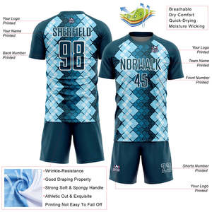 Proveedor de uniformes de fútbol avanzados conjuntos de camisetas de fútbol auténticas al por mayor material transpirable de secado rápido para escuelas y equipos - Product Image 5