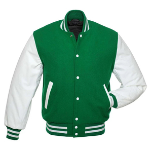 Chaqueta Varsity de Cuero al por Mayor, Nueva Chaqueta Lettermen de Fabricación de Alta Calidad con Mangas Genuinas de Chaqueta Varsity - Product Image 1
