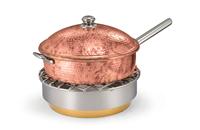 Vaisselle en acier inoxydable ustensiles en cuivre plat de chauffe-plats en céramique chauffe-plats pour les fêtes chauffe-plats buffet s