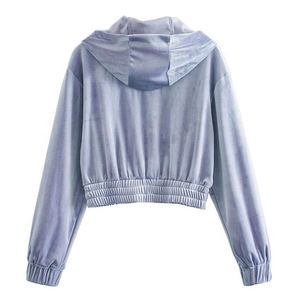 Sudaderas cortas con capucha para mujer con impresión personalizada, chaquetas cortas con capucha elegantes, ropa de calle y ropa deportiva, ropa de mujer de la más alta calidad - Product Image 2