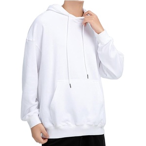 Venta al por mayor logotipo personalizado de talla grande recortada pulóver hombres gota hombro peso pesado polar algodón Sudadera con capucha - Product Image 4