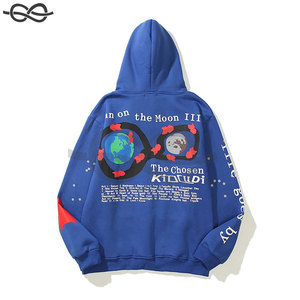 Logo personnalisé Fabricants de vêtements de rue à capuche en coton éponge français lavage à l'acide pull surdimensionné décontracté impression graphique sweats à capuche bouffants - Product Image 2